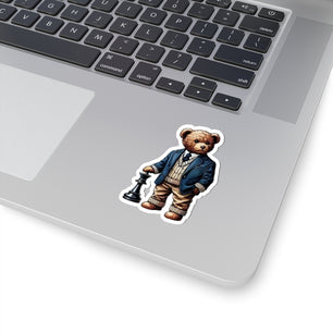 Charming Chess Bear -Cut Sticker - Perfect for Gifts & Decor