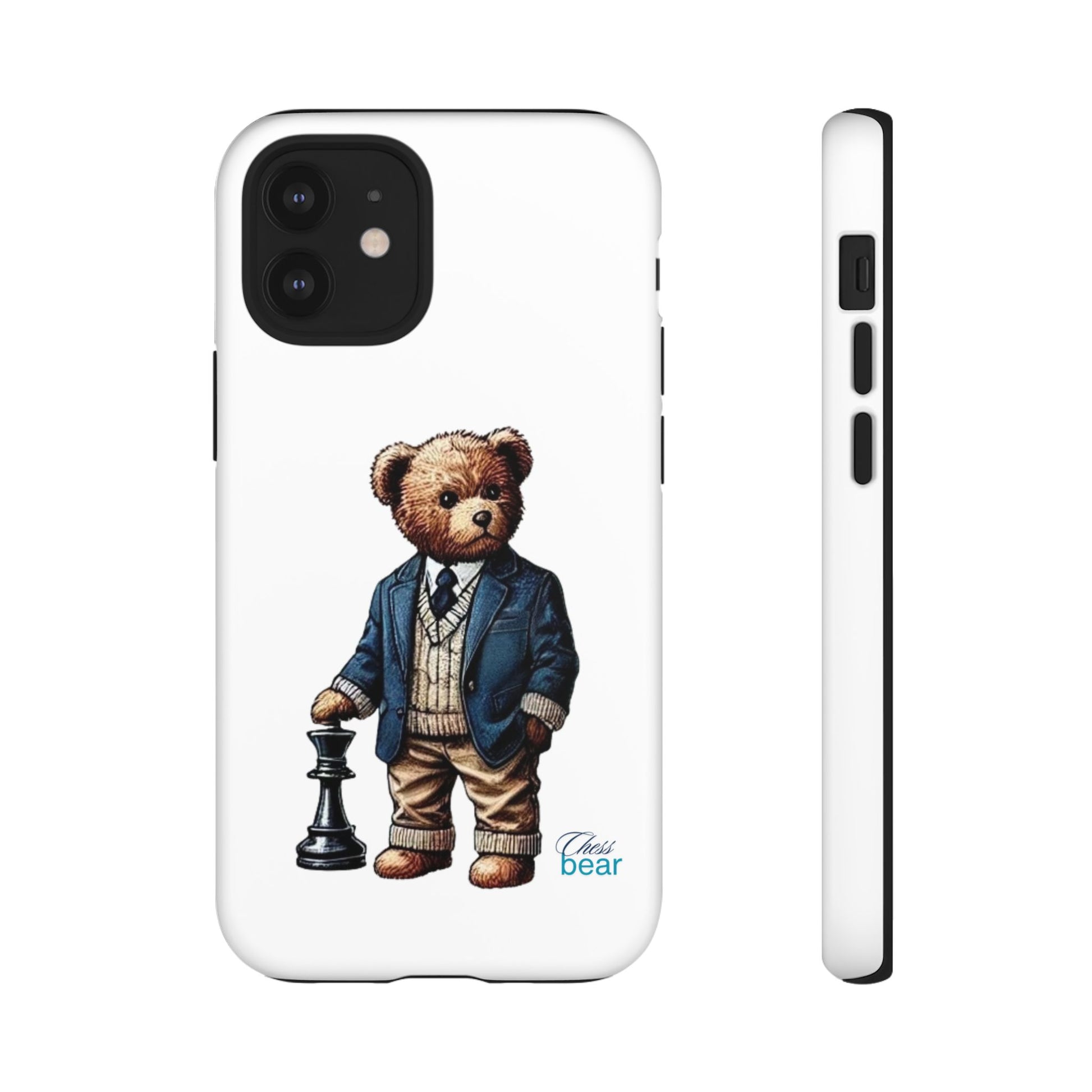 Стилен калъф за телефон Bear Chess - здрави калъфи за любителите на животни