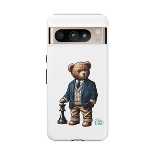 Стилен калъф за телефон Bear Chess - здрави калъфи за любителите на животни