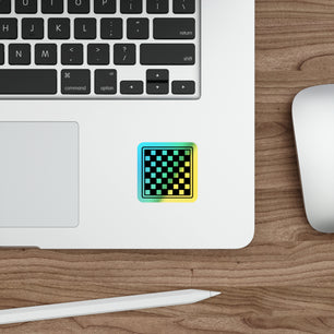 Holographic Die-cut Chess Board Stickers