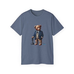 Stylish Bear Chess Graphic Tee - Unisex Ultra Cotton T-Shirt
