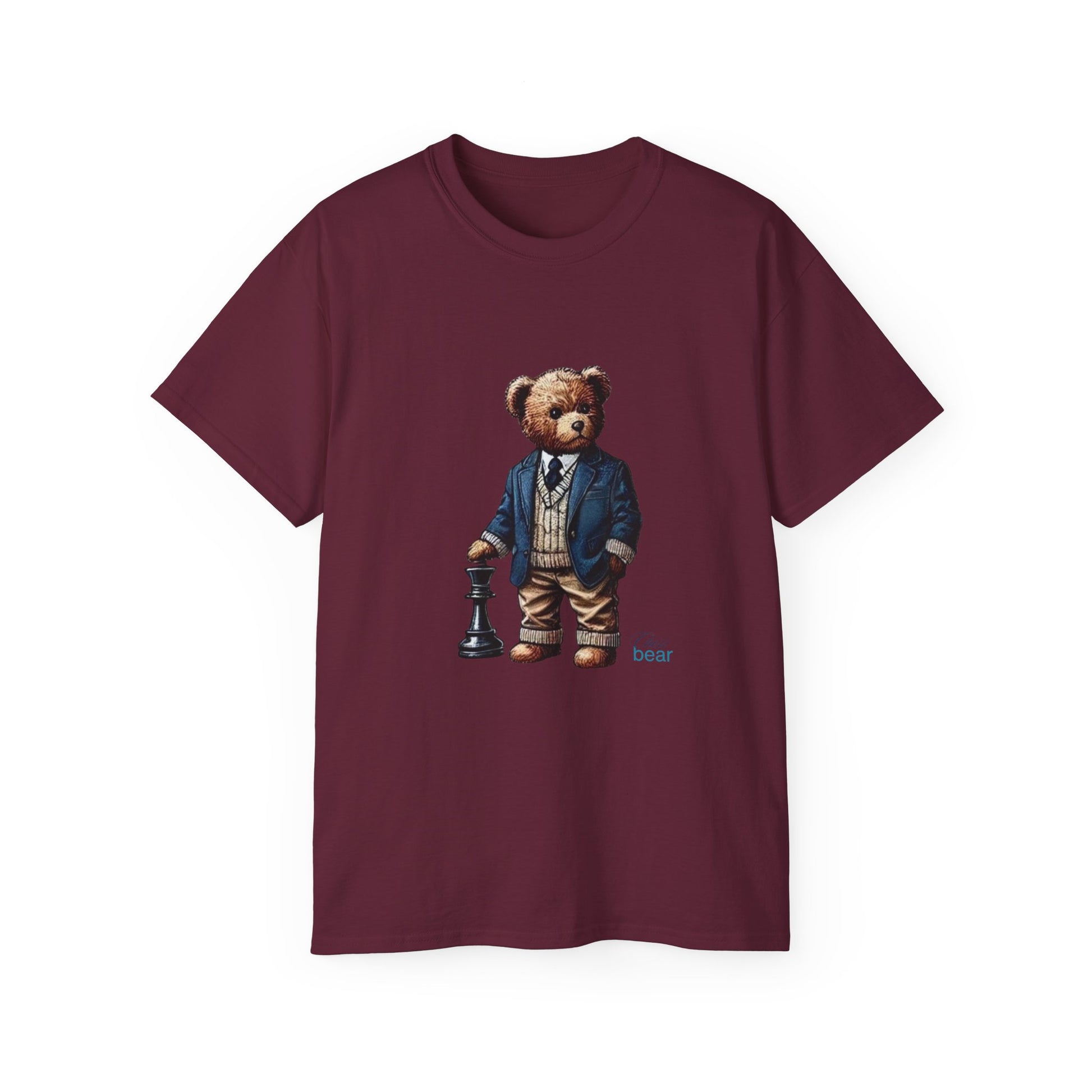 Stylish Bear Chess Graphic Tee - Unisex Ultra Cotton T-Shirt