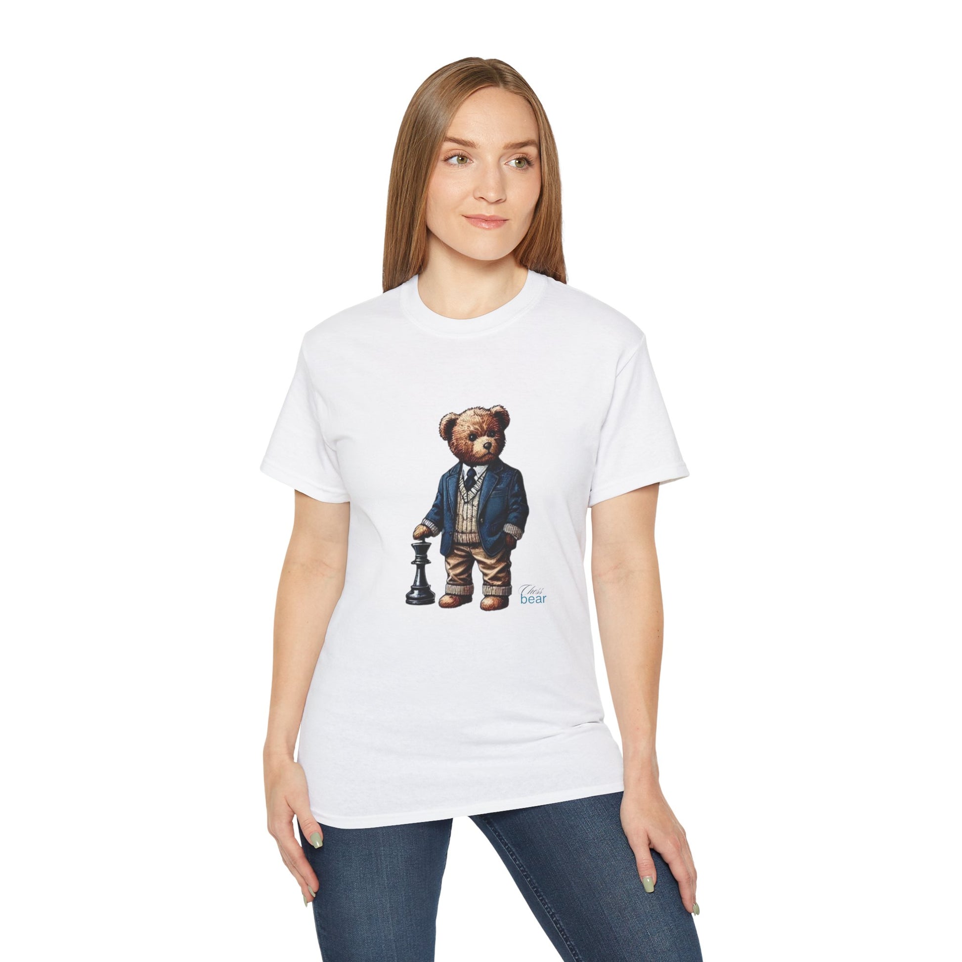 Stylish Bear Chess Graphic Tee - Unisex Ultra Cotton T-Shirt