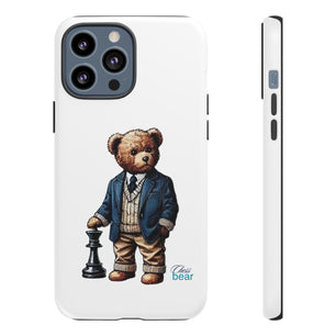 Стилен калъф за телефон Bear Chess - здрави калъфи за любителите на животни