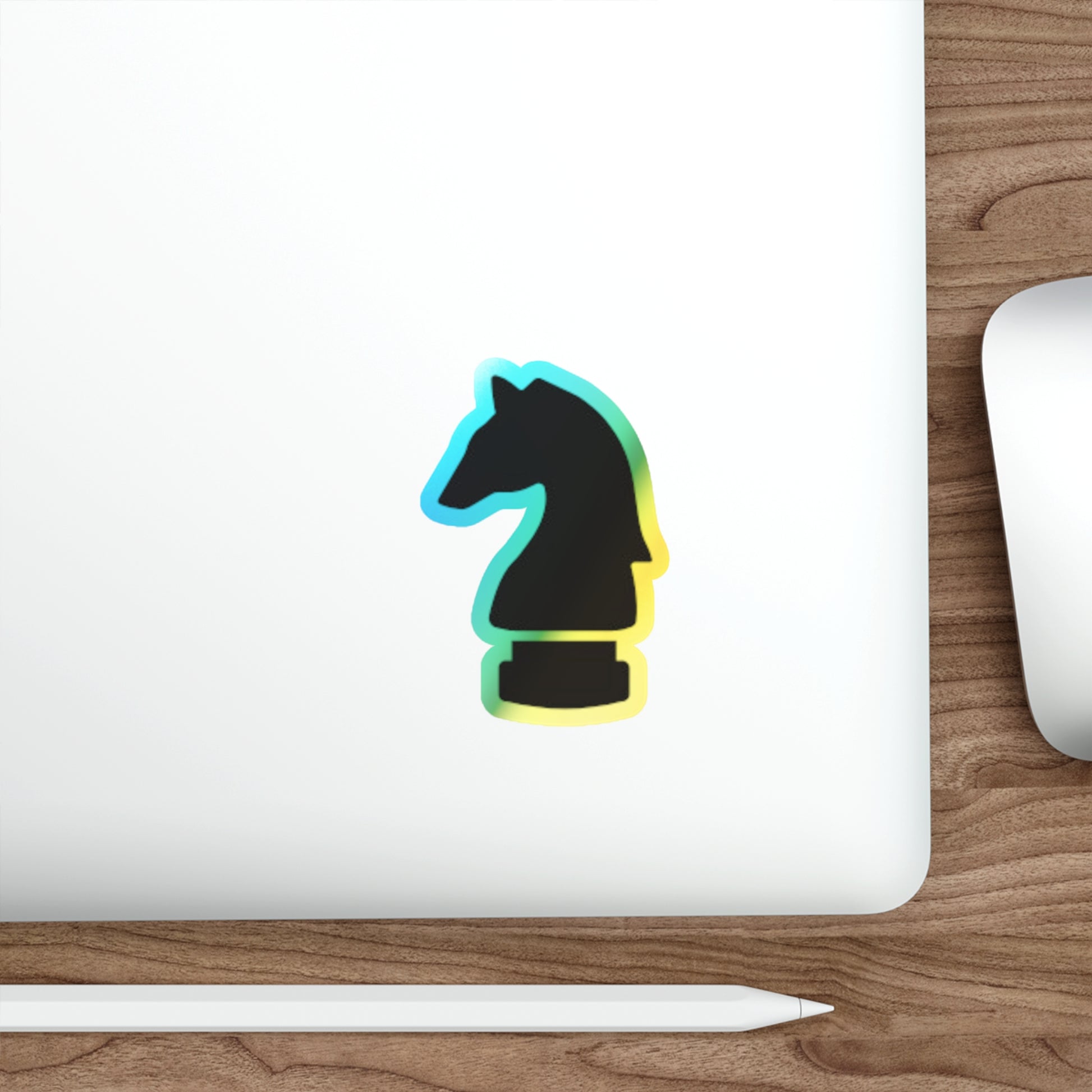 Holographic Chess Knight Die-Cut Stickers | Cool Skateboard Accessories
