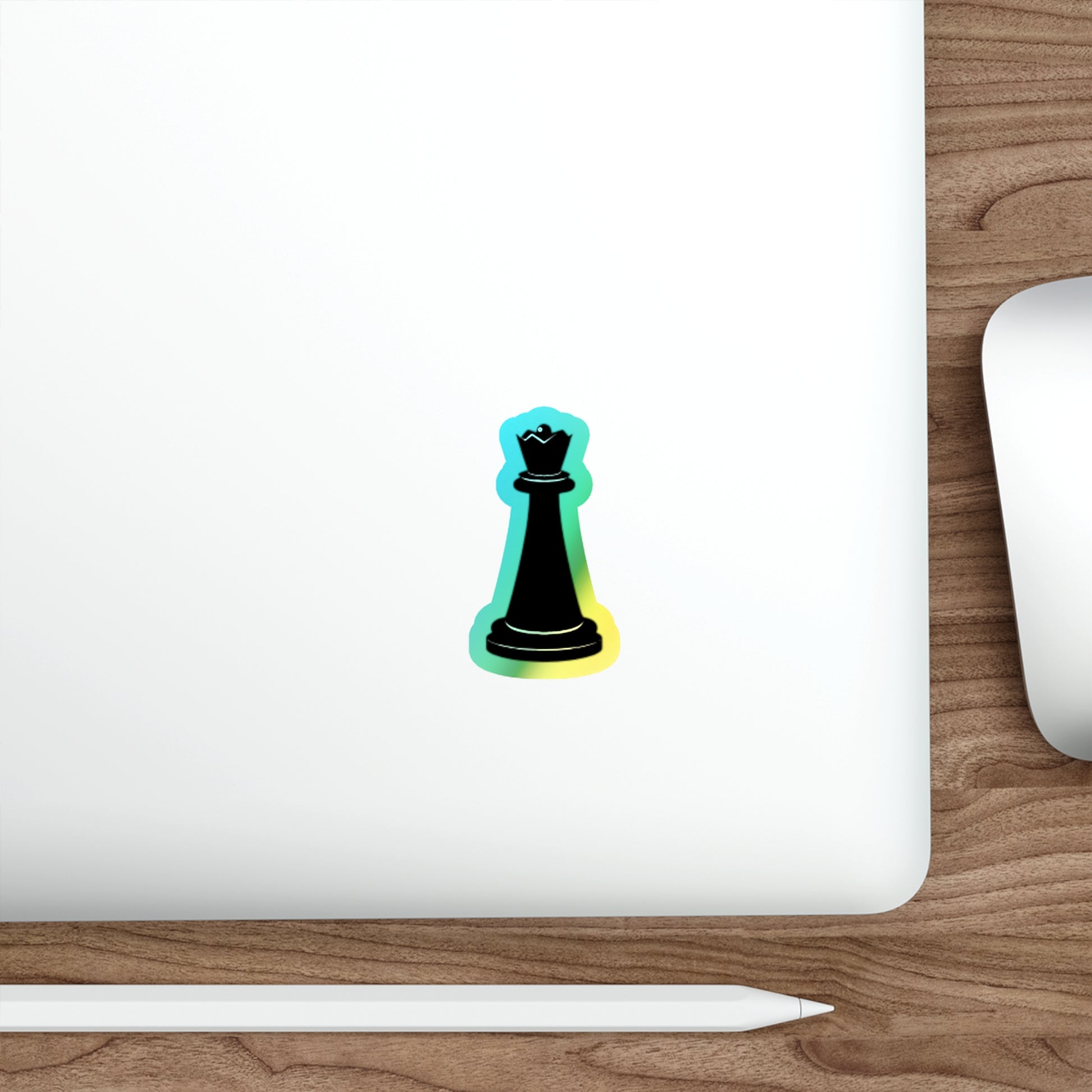 Chess Queen Piece Holographic Die-Cut Stickers - Perfect for Gamers & Enthusiasts