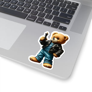 Cool Teddy Bear Kiss-Cut Stickers - Fun Laptop Decals