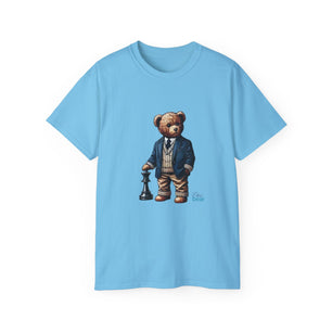 Stylish Bear Chess Graphic Tee - Unisex Ultra Cotton T-Shirt