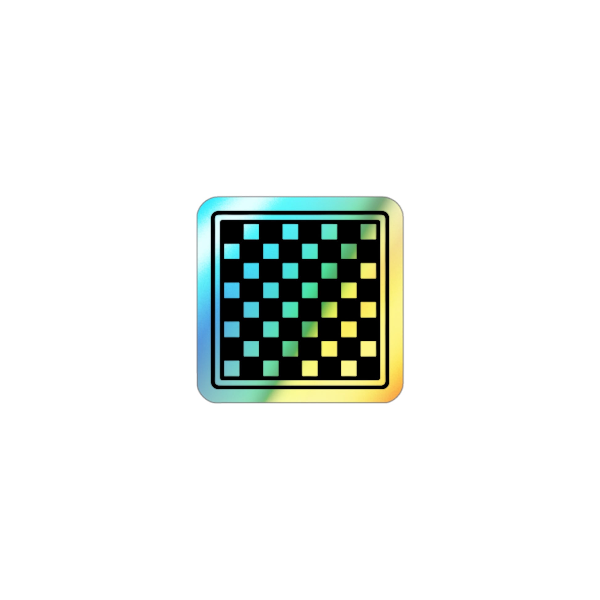 Holographic Die-cut Chess Board Stickers