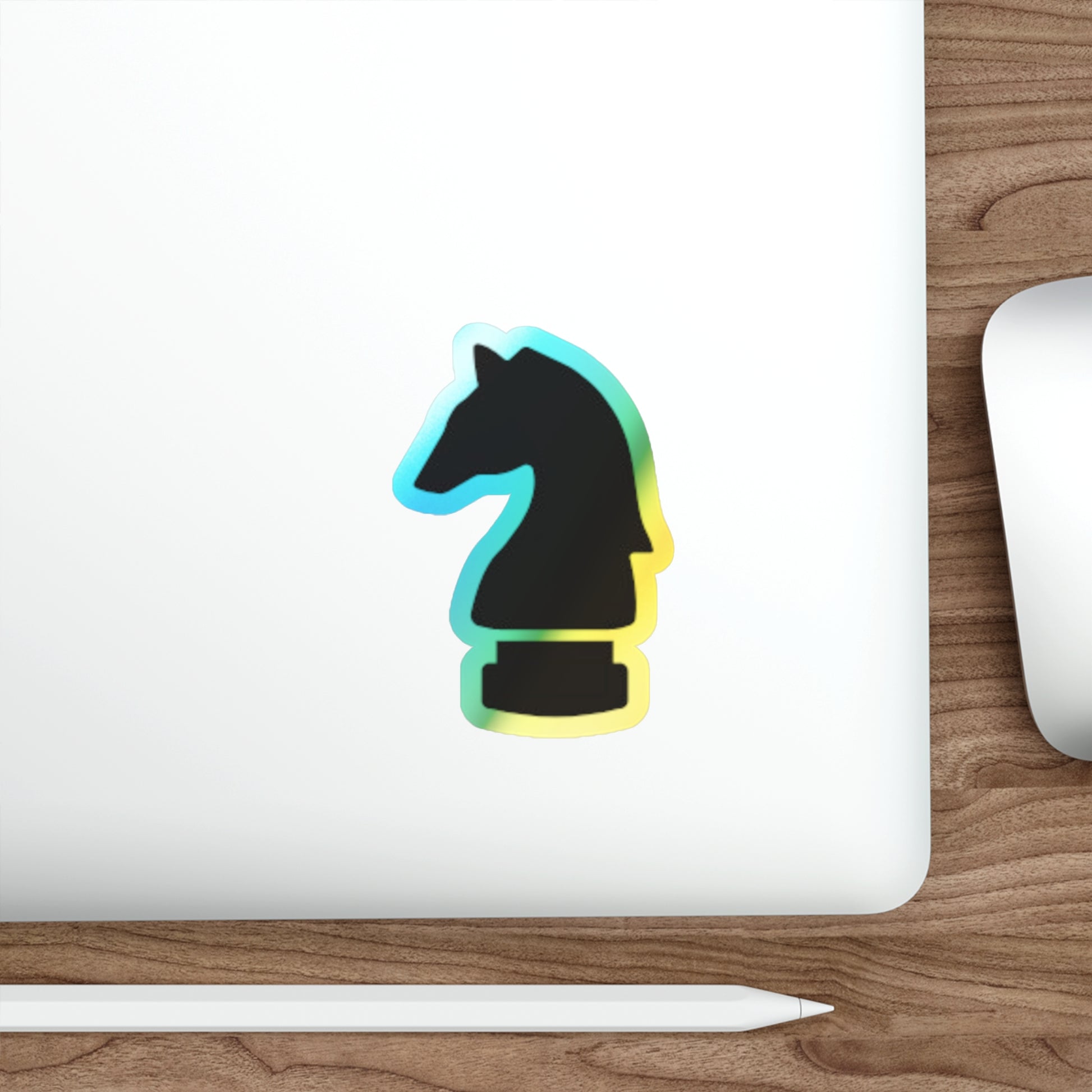 Holographic Chess Knight Die-Cut Stickers | Cool Skateboard Accessories