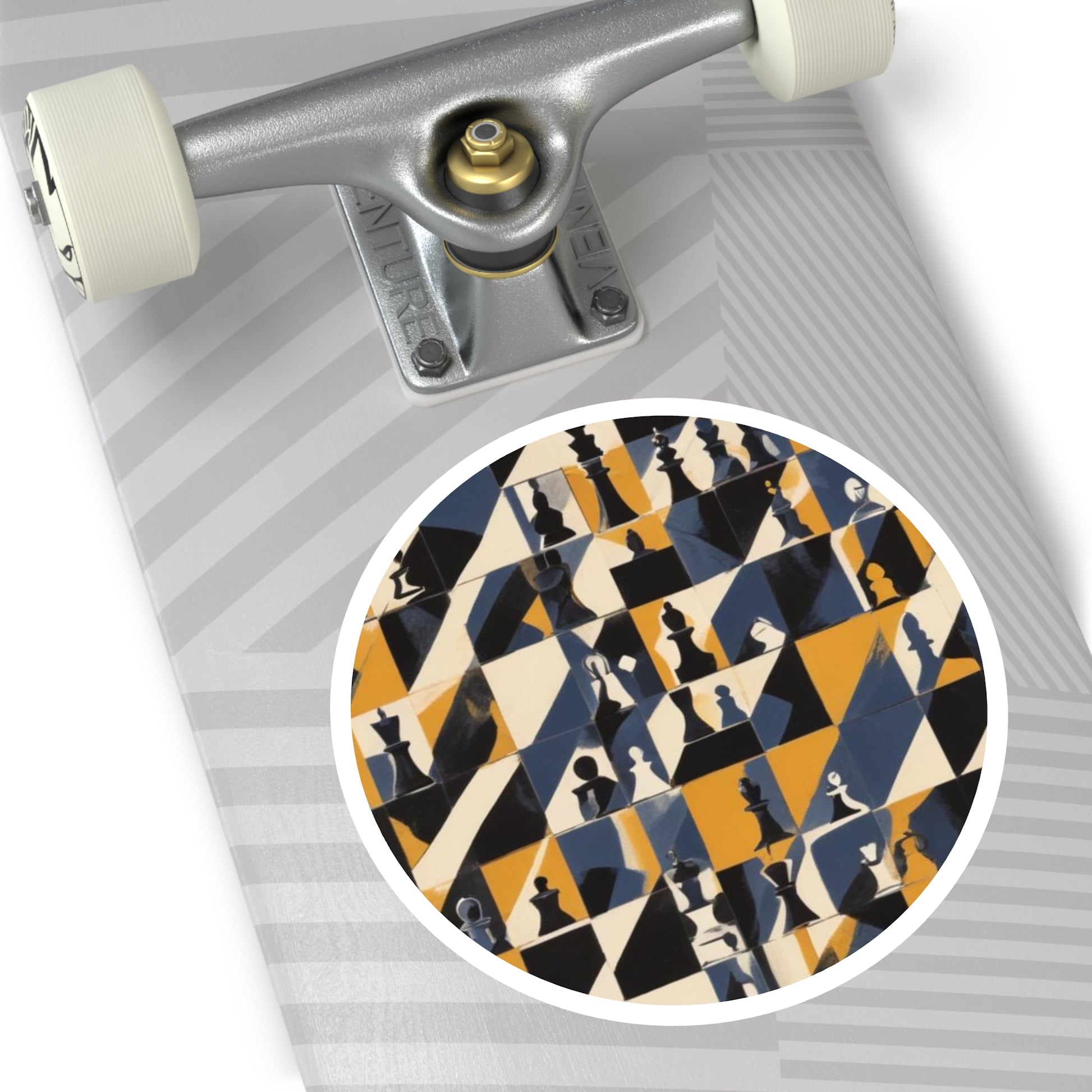 Chic Chess Design Round Stickers for Home & Office Decor