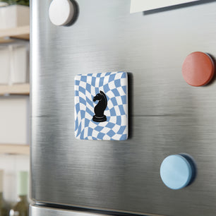 Knight Chess Porcelain Magnet - Stylish Square Design for Game Lovers