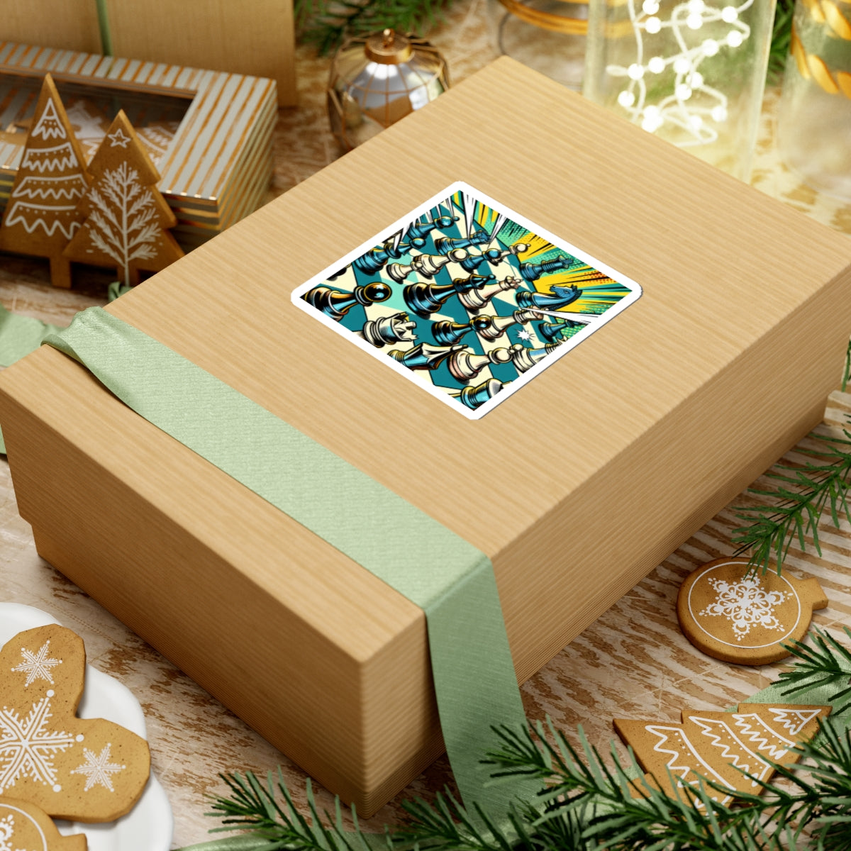 Chess Game Kiss-Cut Stickers – Vibrant Artwork for Gamers & Strategists