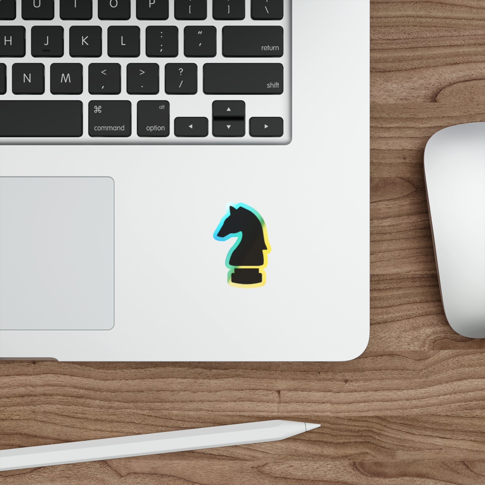 Holographic Chess Knight Die-Cut Stickers | Cool Skateboard Accessories