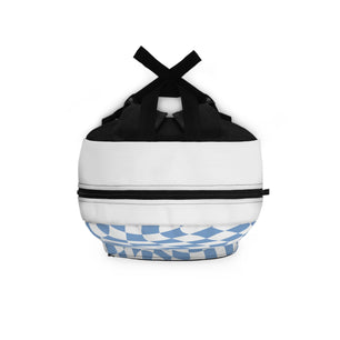 Trendy Blue Chess Backpack - Stylish Everyday Bag for Students and Travelers