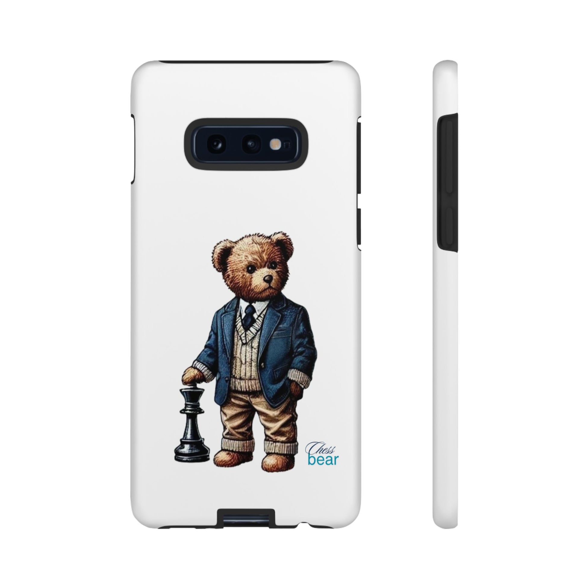 Стилен калъф за телефон Bear Chess - здрави калъфи за любителите на животни
