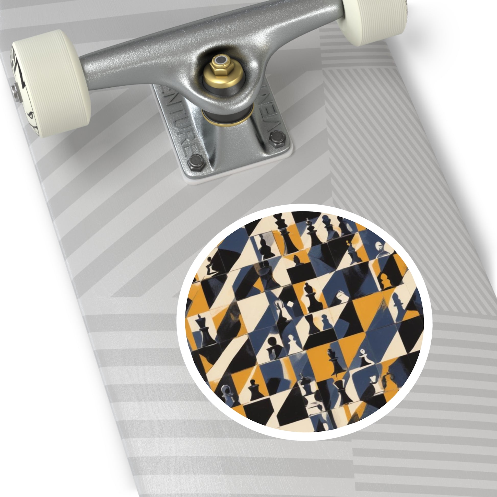 Chic Chess Design Round Stickers for Home & Office Decor