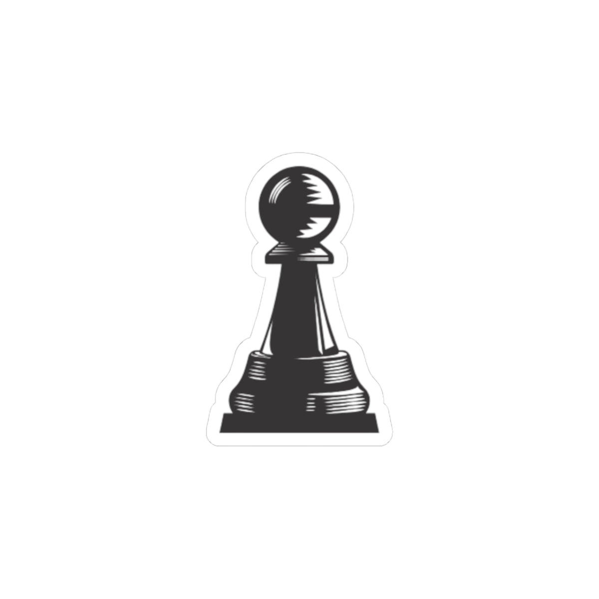 Strategic Pawn Kiss-Cut Sticker - Perfect for Gamers and Chess Lovers