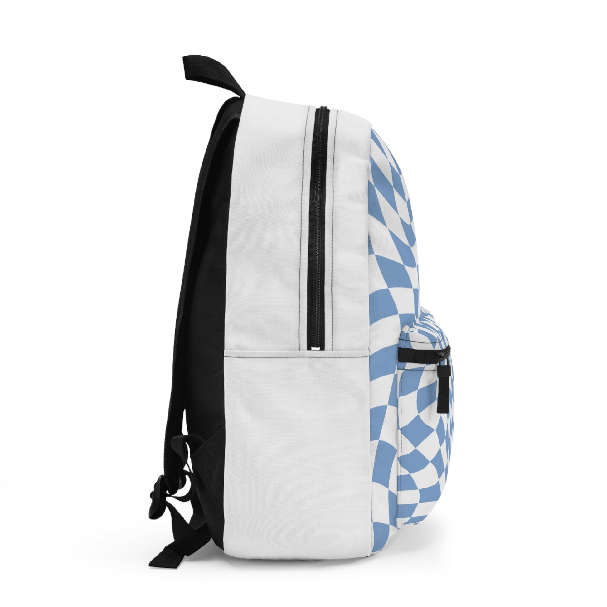 Trendy Blue Chess Backpack - Stylish Everyday Bag for Students and Travelers