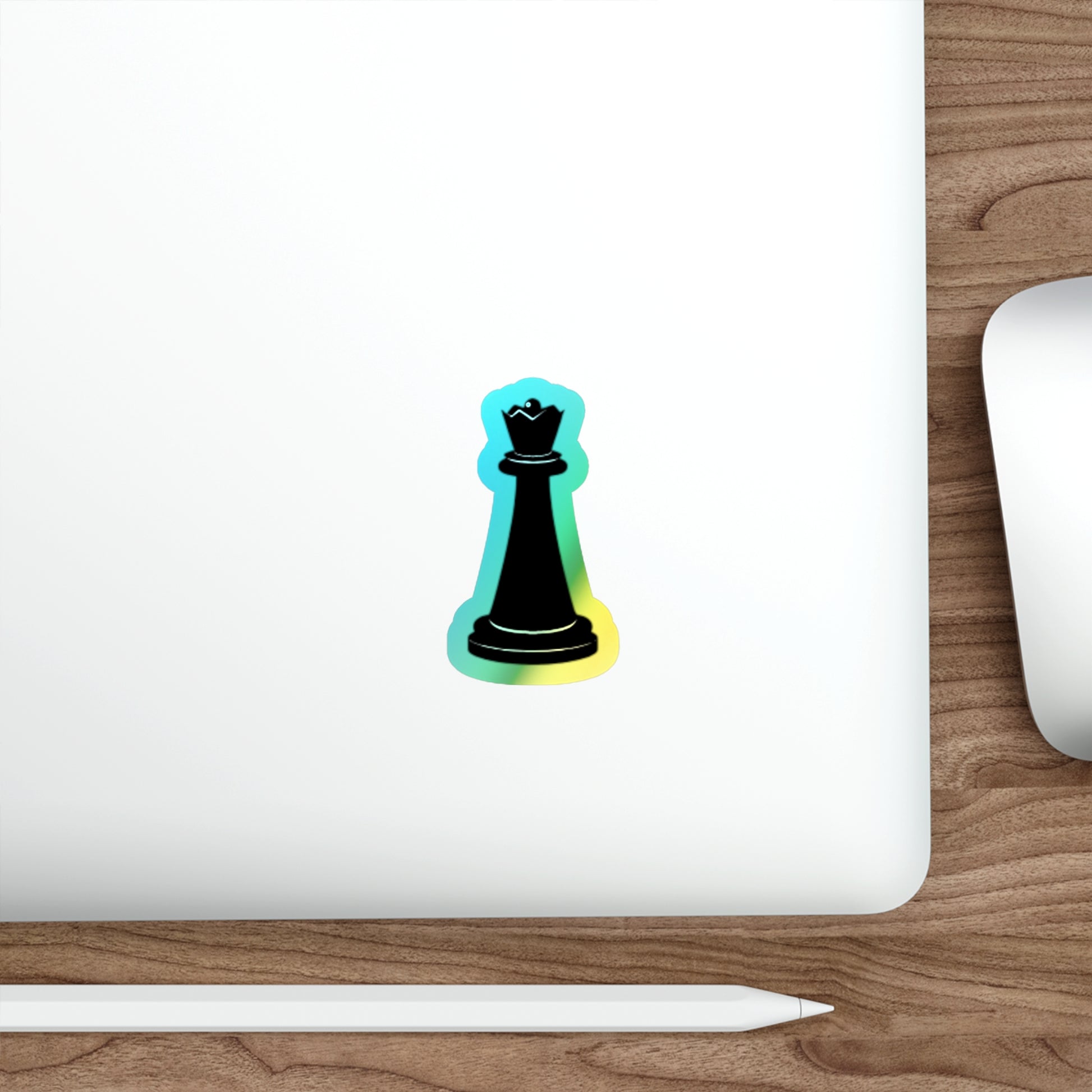 Chess Queen Piece Holographic Die-Cut Stickers - Perfect for Gamers & Enthusiasts