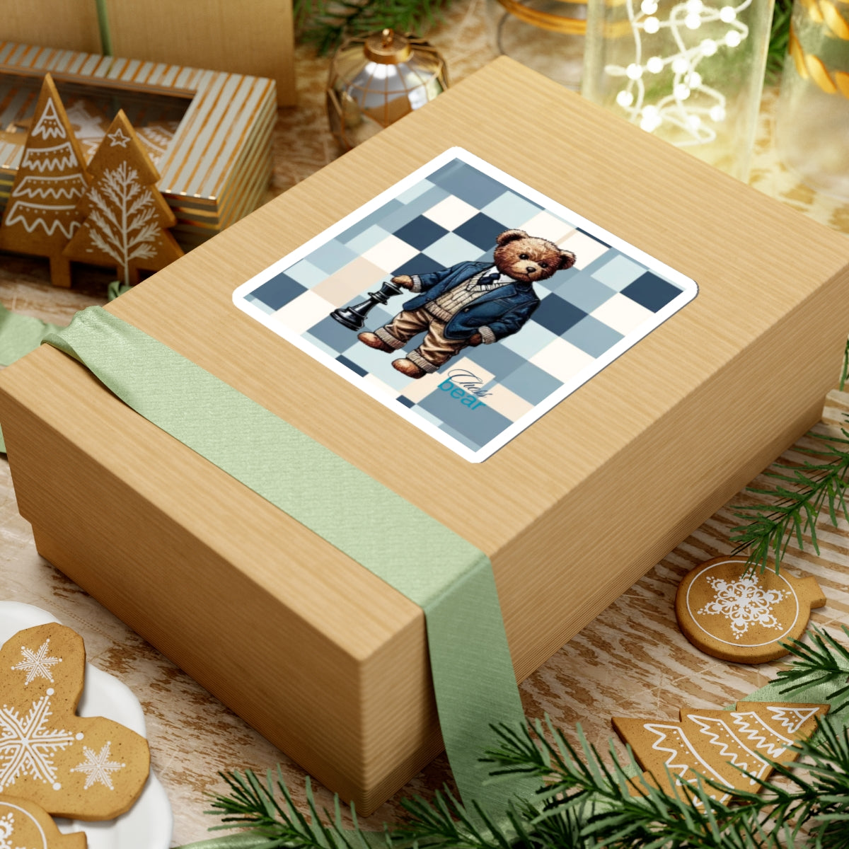 Chess Bear Kiss-Cut Stickers - Stylish Decor for Chess Lovers and Bear Fans