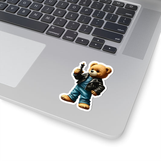 Cool Teddy Bear Kiss-Cut Stickers - Fun Laptop Decals