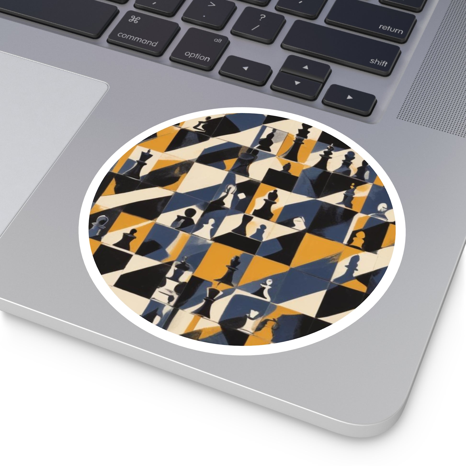 Chic Chess Design Round Stickers for Home & Office Decor
