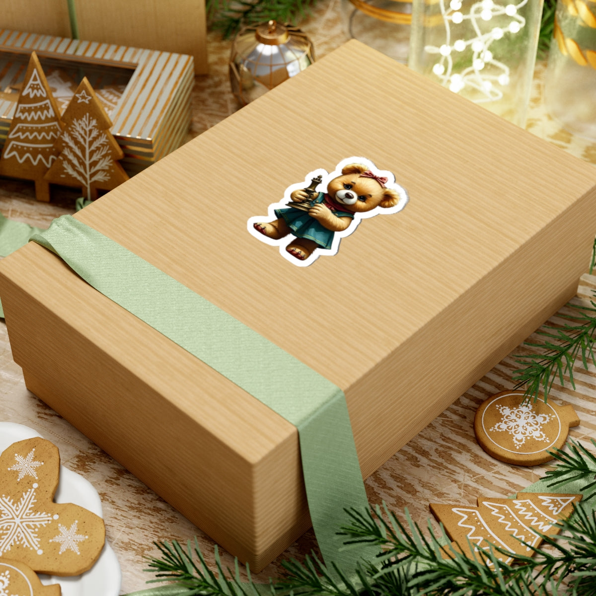 Adorable Teddy Bear Chess Stickers - Cute Gamer Décor for Kids & Adults