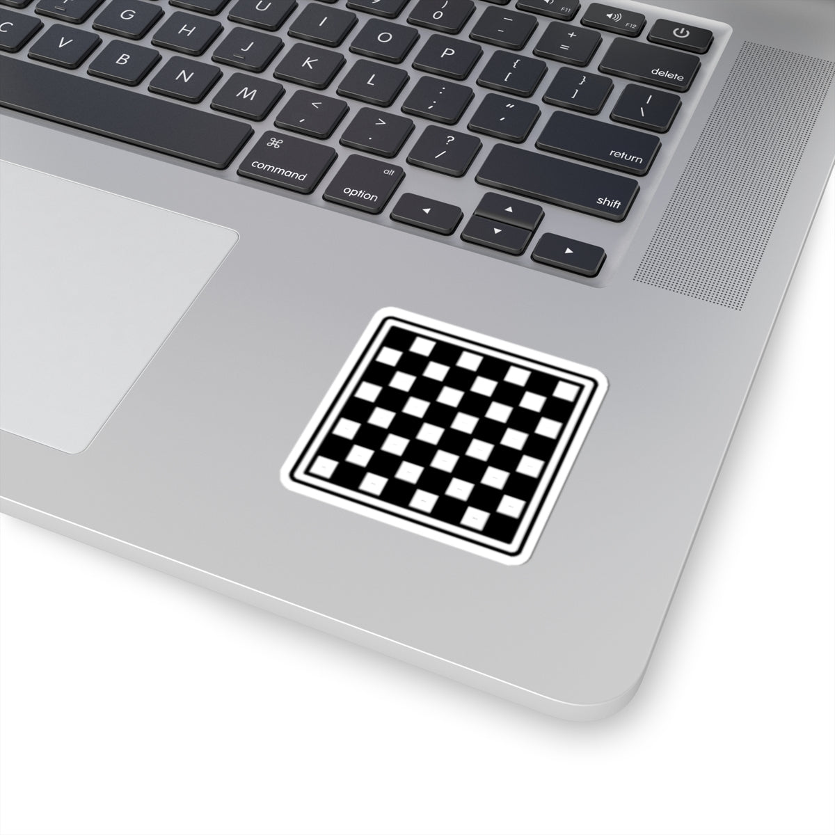 Chic Chessboard Kiss-Cut Stickers | Stylish Laptop Decor