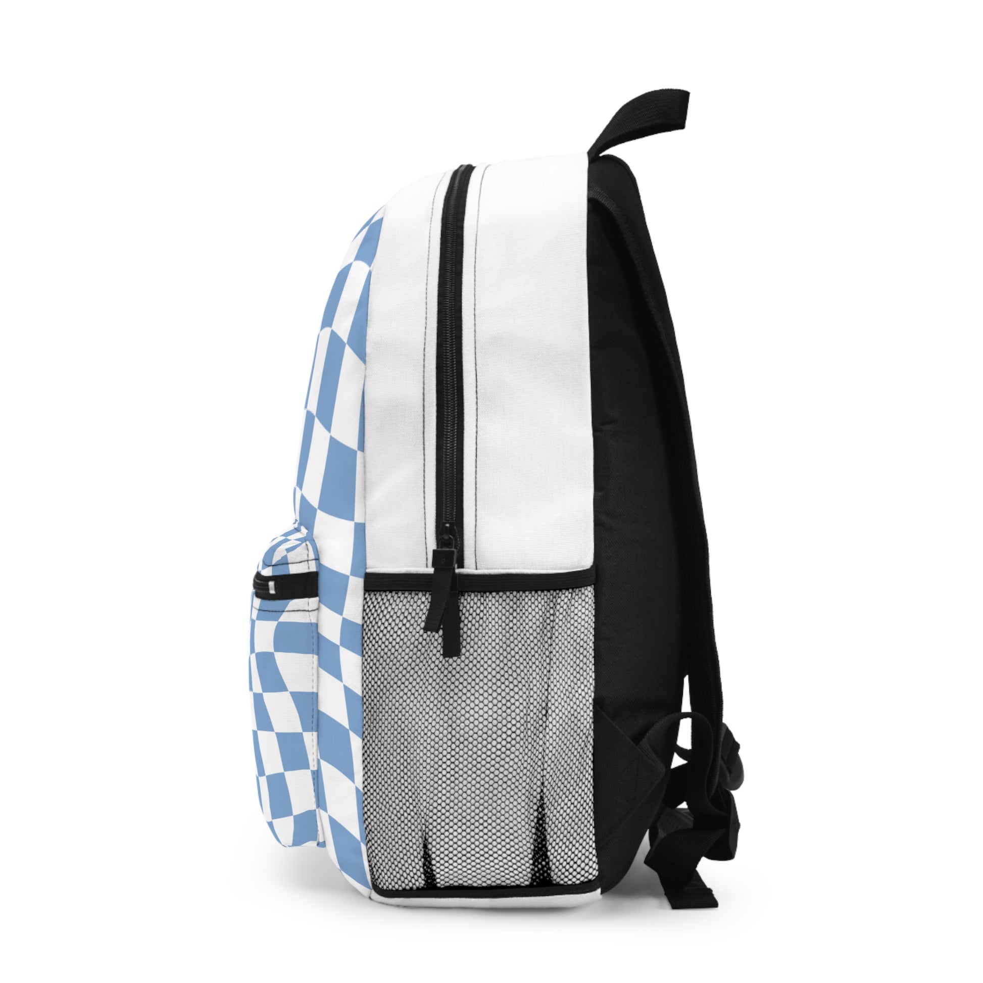 Trendy Blue Chess Backpack - Stylish Everyday Bag for Students and Travelers