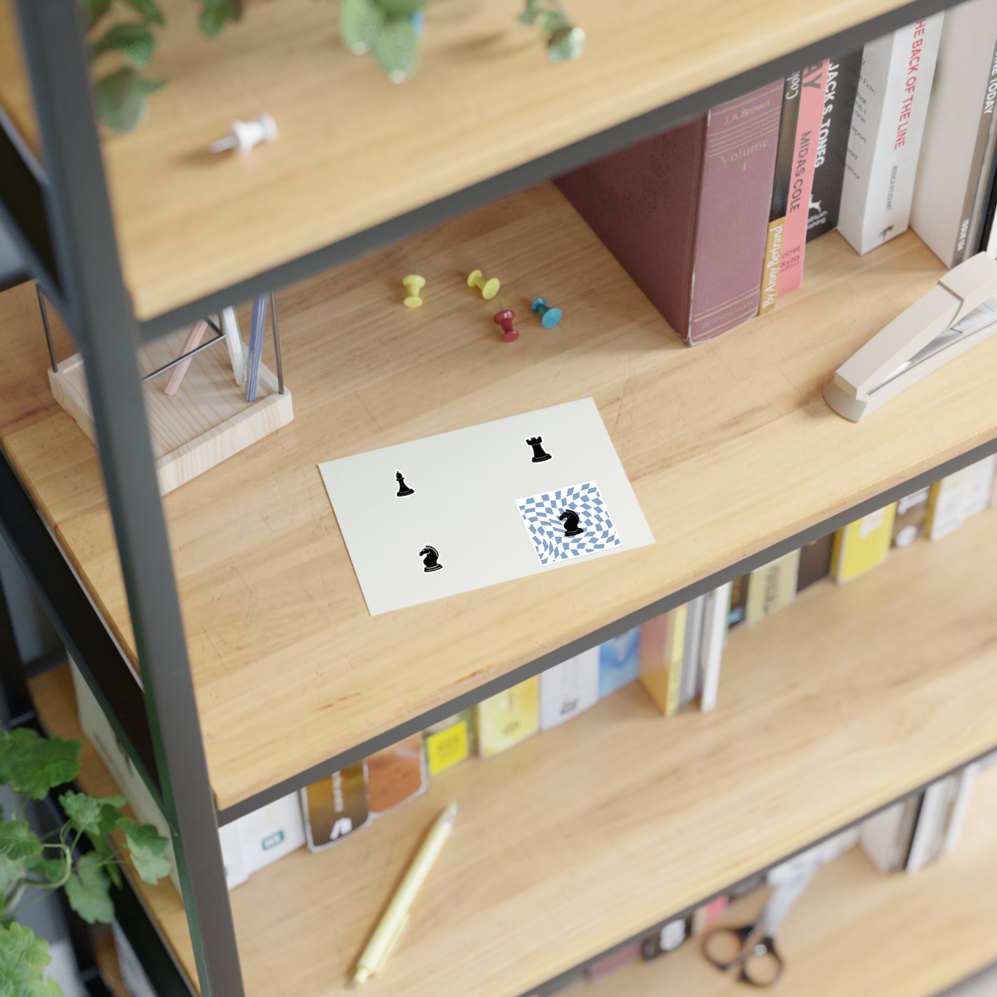 Chess-Themed Sticker Sheets for Game Lovers | Fun Office Décor & Gifts