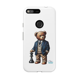 Стилен калъф за телефон Bear Chess - здрави калъфи за любителите на животни