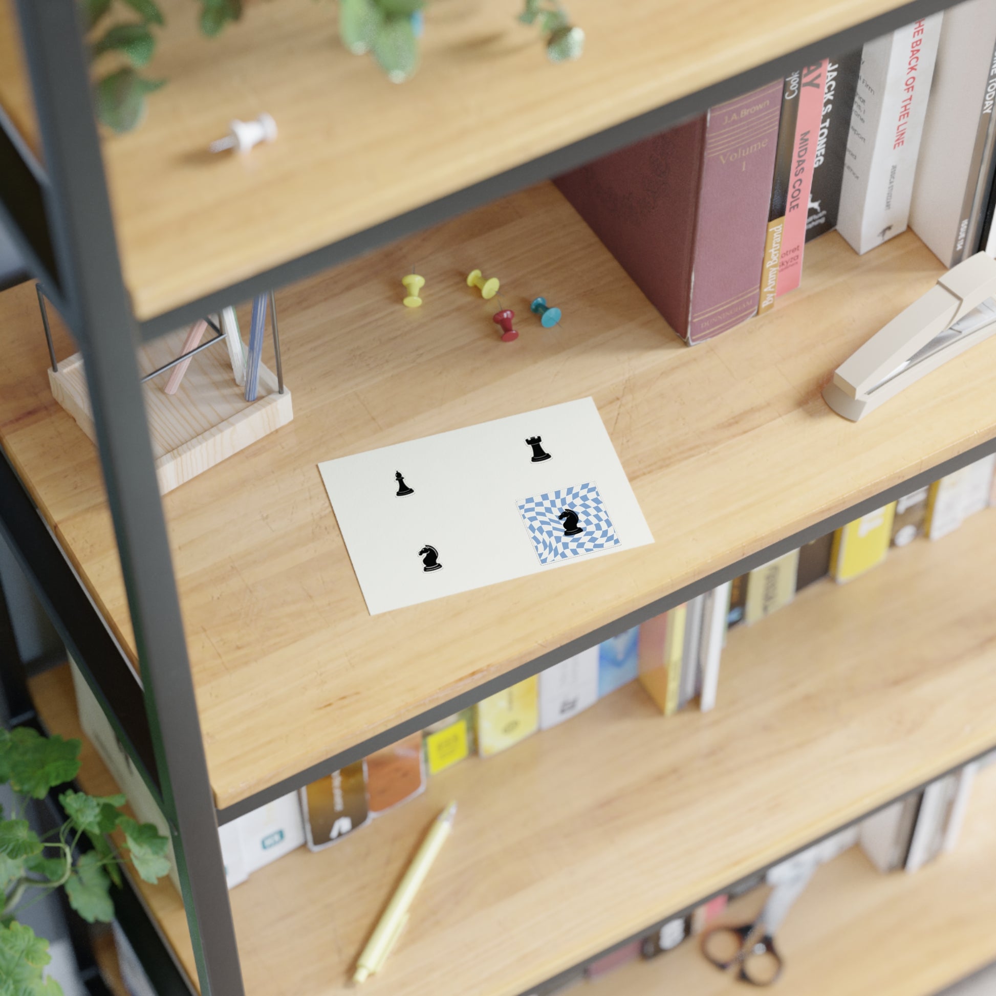 Chess-Themed Sticker Sheets for Game Lovers | Fun Office Décor & Gifts
